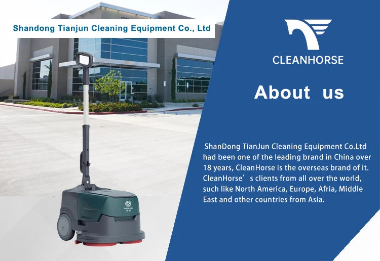 Best price CleanHorse electric mini automatic steering commercial floor scrubber polisher dryer