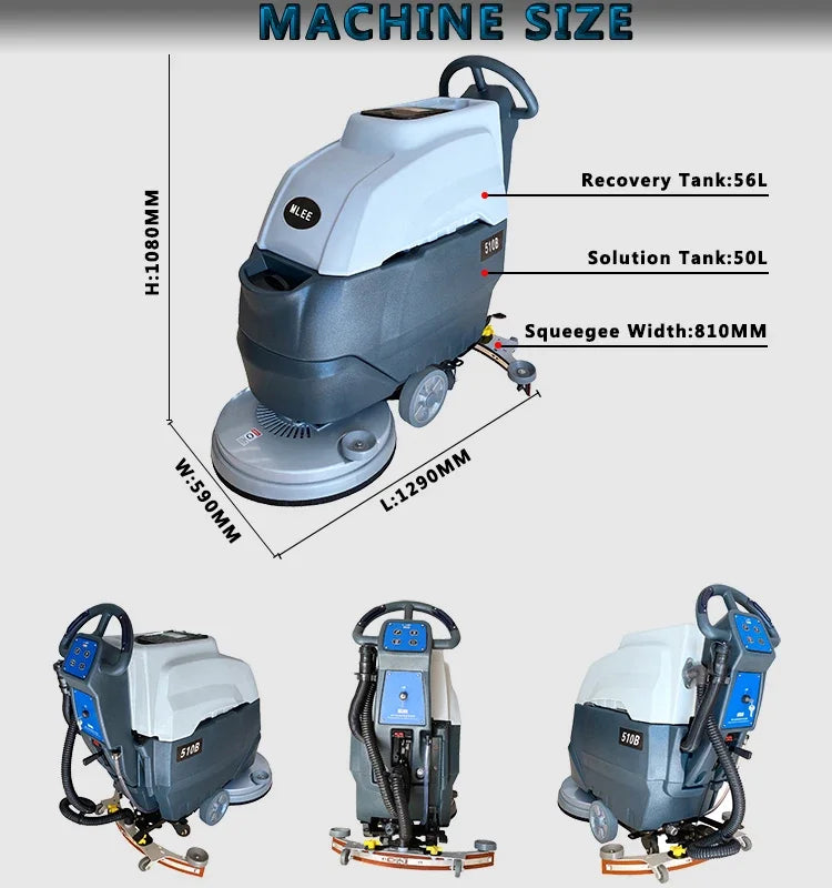 VADE Professional Floor Scrubber - Industrial Cleaning Machine