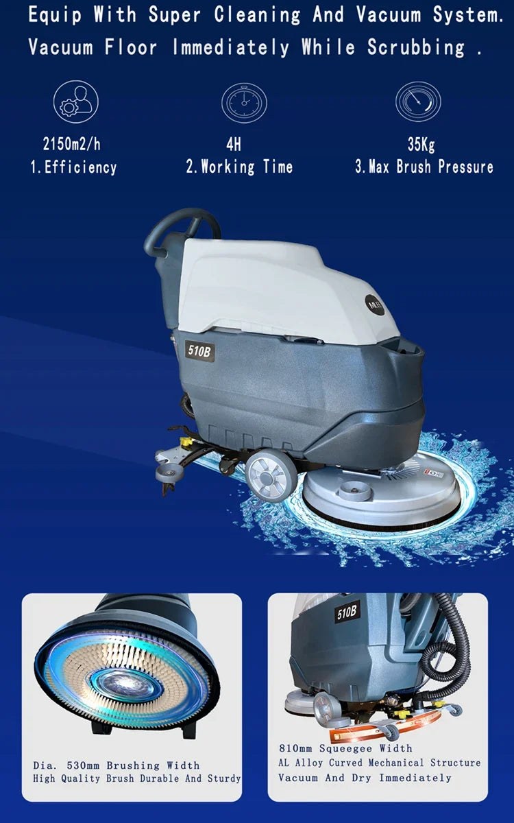 VADE Professional Floor Scrubber - Industrial Cleaning Machine