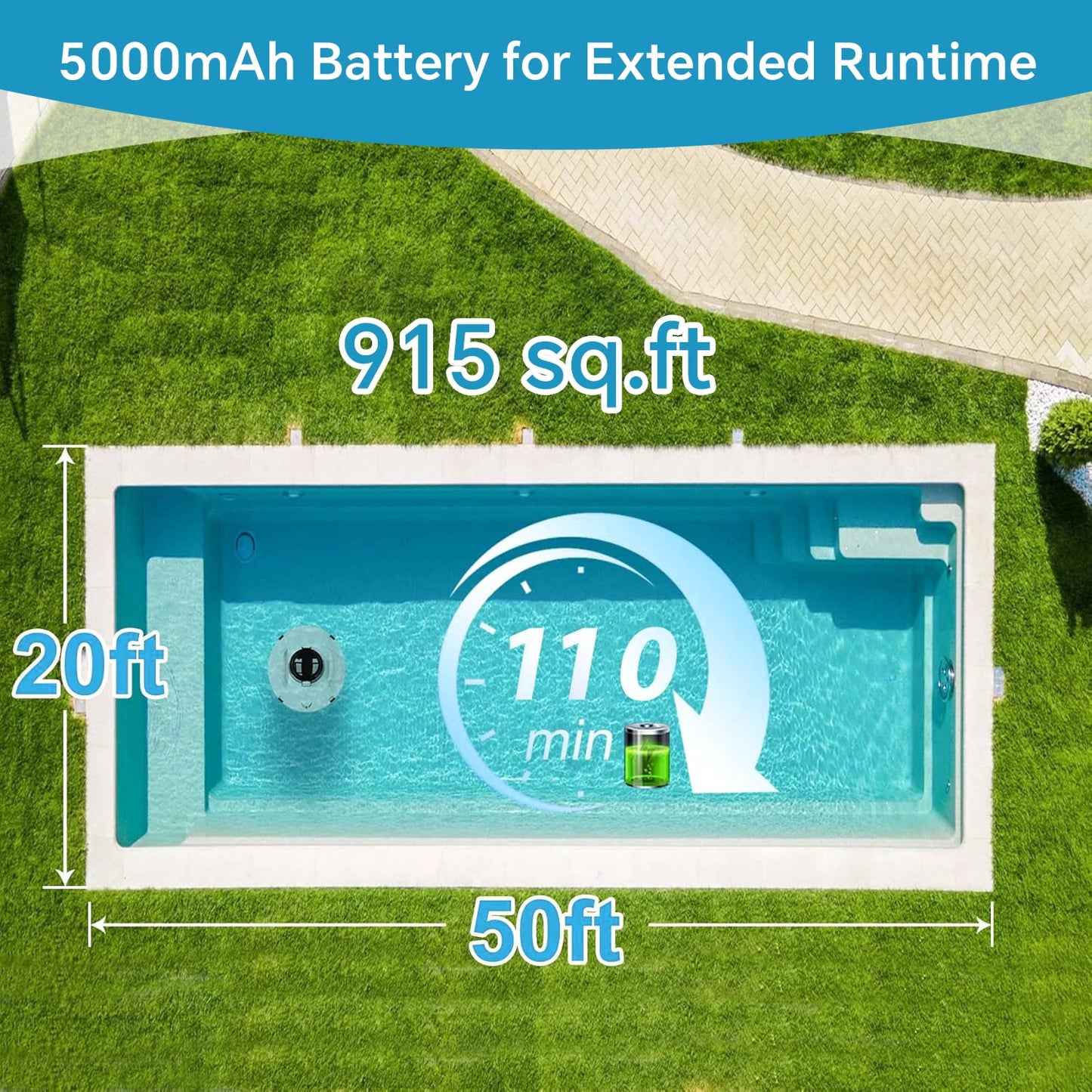 200μm filtration system of VADE pool robot