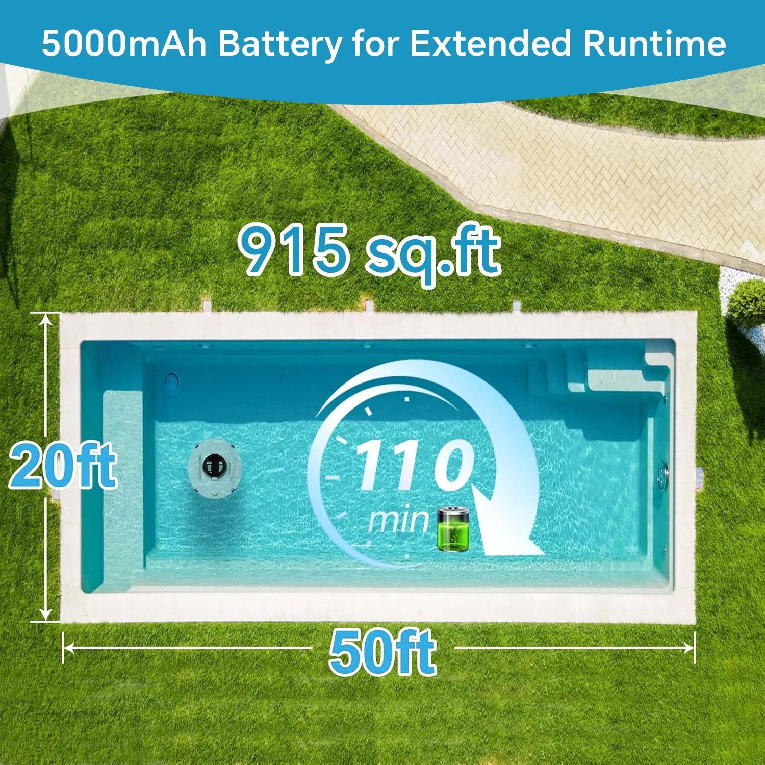 200μm filtration system of VADE pool robot